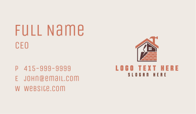 House Construction Carpentry Tools  Business Card Image Preview