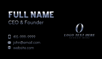 Luxury Elegant Number 0 Business Card Preview