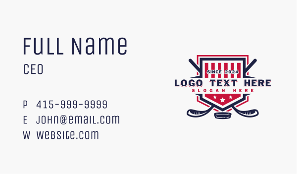 Hockey Club Tournament Business Card Design Image Preview
