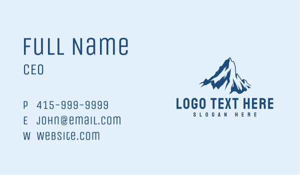 High Ice Mountain Business Card Design Image Preview