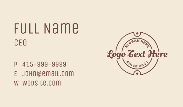 Classic Script Business Business Card Design Image Preview