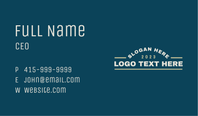 Generic Firm Brand Wordmark  Business Card Image Preview