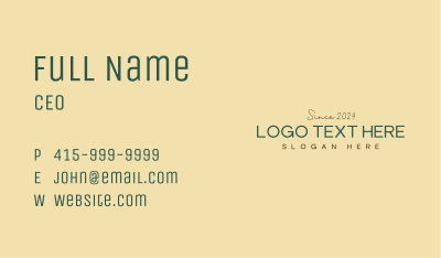 Luxury Business Wordmark Business Card Image Preview