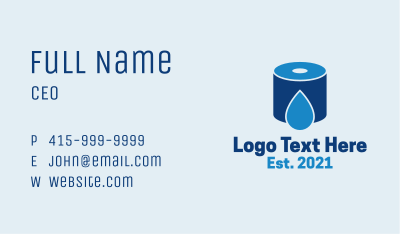 Water Tissue Roll Business Card Image Preview