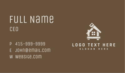 Wooden House Construction Business Card Image Preview