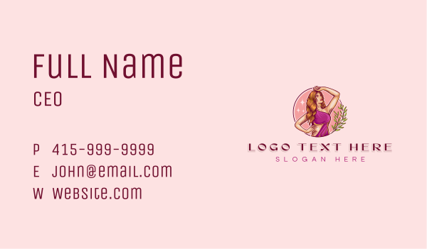 Wellness Feminine Beauty Business Card Design Image Preview