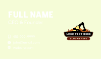 Landscape Backhoe Excavator Business Card Image Preview
