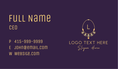 Fashion Jewelry Boutique Letter Business Card