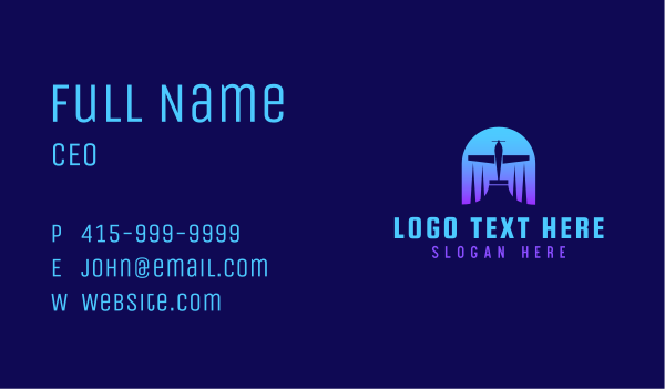 Tourism Aircraft Travel Business Card Design Image Preview