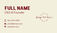 Handwriting Script Brand Business Card Image Preview