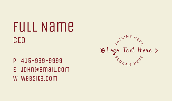 Handwriting Script Brand Business Card Design Image Preview