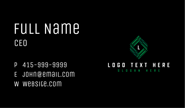 Technological Hexagon  Data Business Card Design Image Preview