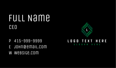 Technological Hexagon  Data Business Card Image Preview