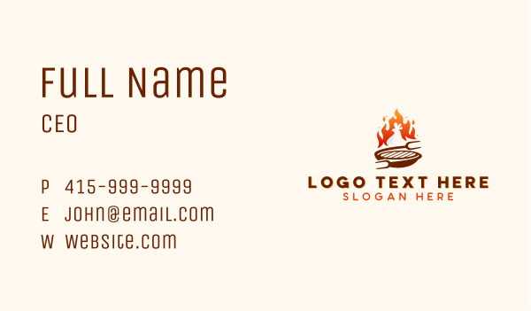 Roast Chicken Barbecue Business Card Design Image Preview