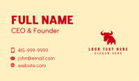 Red Bull Team Mascot  Business Card Image Preview