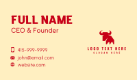 Red Bull Team Mascot  Business Card Image Preview
