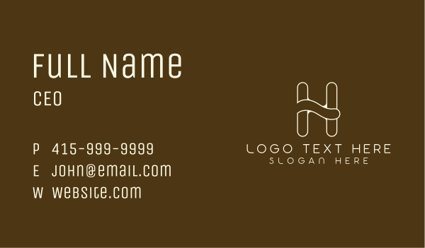 Boutique Designer Letter H Business Card Design Image Preview