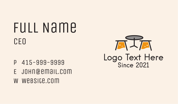 Bar Table Beer  Business Card Design Image Preview