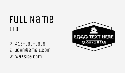 Table Saw Carpentry Business Card Image Preview