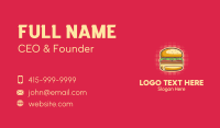 Pop Art Burger  Business Card Preview