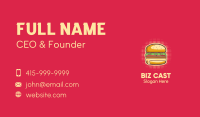 Pop Art Burger  Business Card Image Preview