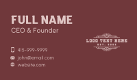 Western Classic Star Business Card Preview