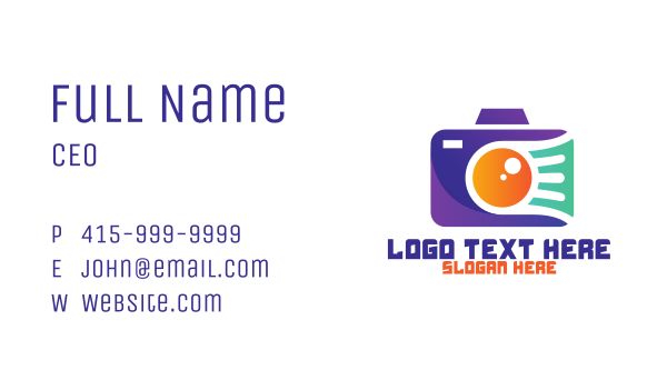 Modern Meteor Camera Business Card Design Image Preview
