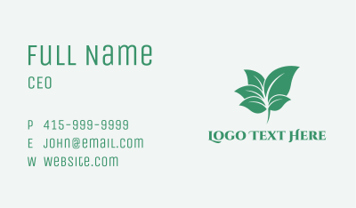Organic Leaves Garden Business Card Image Preview