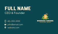 Orange Fruit Juice Box Business Card Image Preview