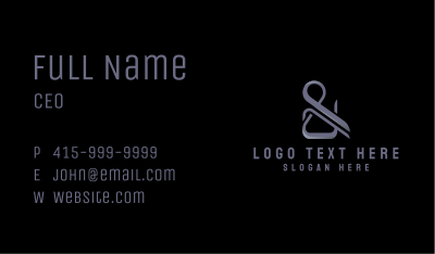 Stylish Ampersand Lettering Business Card Image Preview