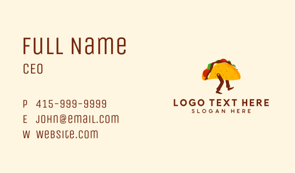 Mexican Taco Delivery  Business Card Design Image Preview
