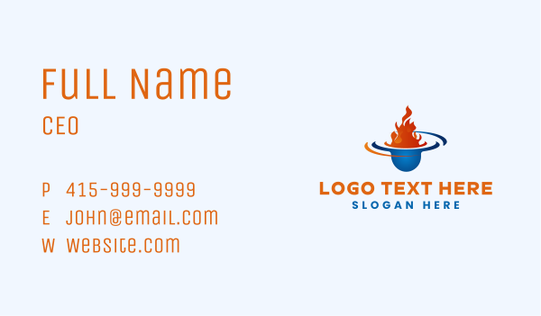 Liquid Fire Droplet Business Card Design Image Preview
