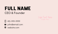 Cute Feminine Wordmark Business Card Image Preview