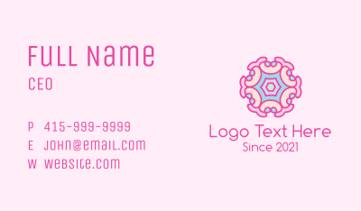 Ornamental Flower Badge  Business Card Image Preview