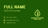 Vegetarian Organic Leaf Business Card Image Preview