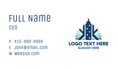 Blue Urban City Business Card Image Preview