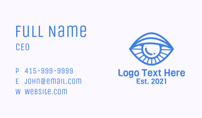 Clam Eye Line Art Business Card