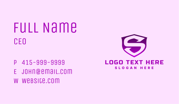 Safety Security Shield Letter S Business Card Design Image Preview