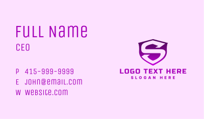 Safety Security Shield Letter S Business Card Image Preview