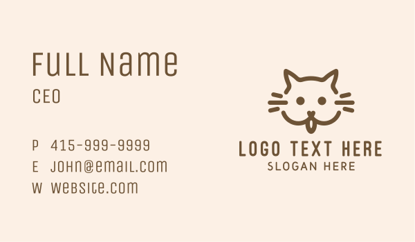 Veterinary Cat Clinic Business Card Design Image Preview