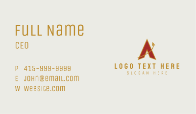 Corporate Arrow Letter A Business Card Image Preview