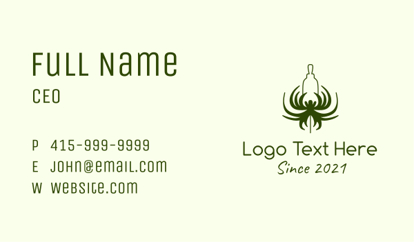 Green Flower Extract  Business Card Design Image Preview