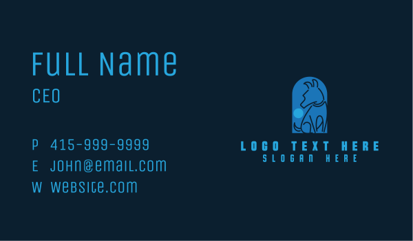 Dog Ball Arch Business Card Design Image Preview