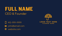Minimalist Yellow Umbrella Business Card Preview