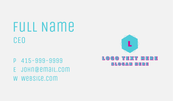 Hexagon Boutique Letter  Business Card Design Image Preview