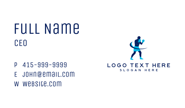 Boxing Sports Workout Business Card Design Image Preview