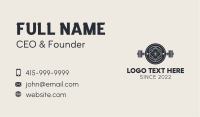 Hipster Gym Barbell Business Card Image Preview