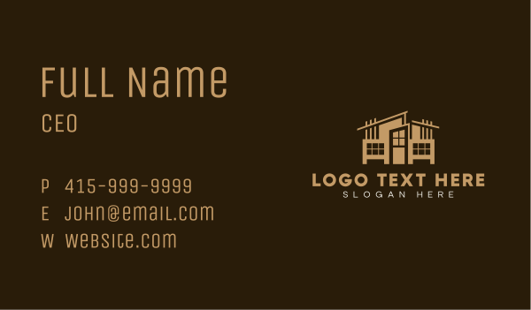 Architecture House Builder Business Card Design Image Preview