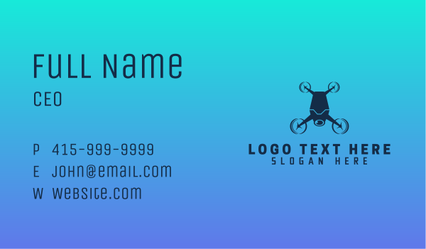 Flying Drone Videography Business Card Design Image Preview