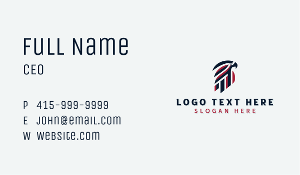 Eagle Patriotic Bird Business Card Design Image Preview